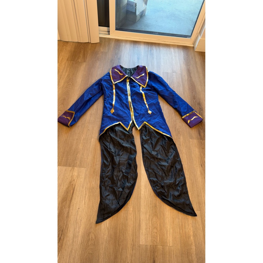 Blue Purple Gold Cosplay Jacket Anime Costume Split Tail Regal Heroic Style